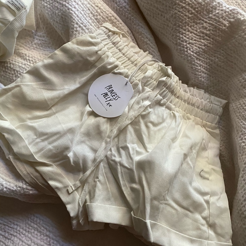 Princess Polly white shorts